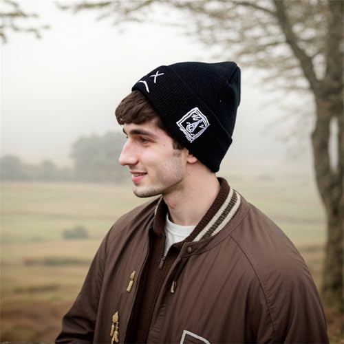 NNCEVM Fashion Beanie for Men Women Unisex Knit Cap – Black Warm Winter Hat