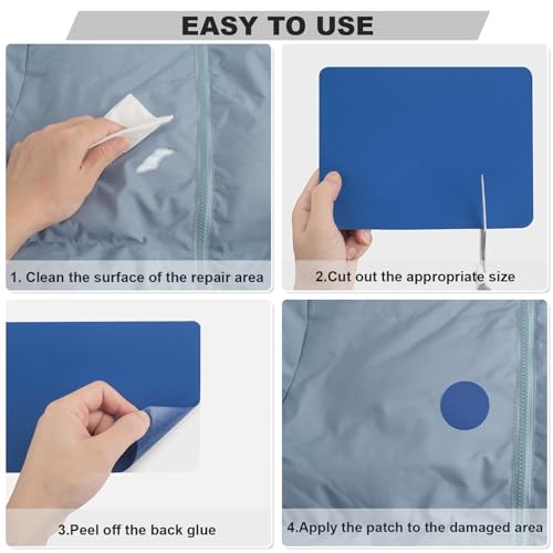 OAZ 8 Pieces 7.87 x 5.9 inch Nylon Repair Patches Fabric Patch
