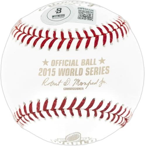 2015 World Series Logo Baseball - Autographed by Salvador Perez