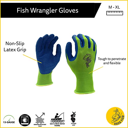 All-Purpose Fishing Gloves - Latex Grip, Large, 1-Pack