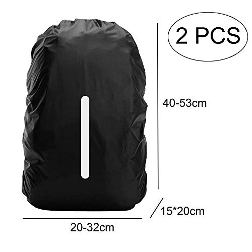 2-Pack Waterproof Backpack Rain Covers for 30-40L Bags