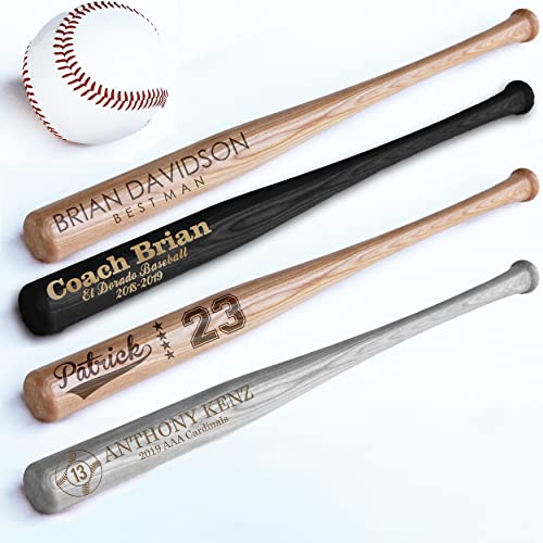 Personalized 18-Inch Mini Baseball Bat - Custom Coach Gift