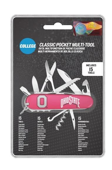 Ohio State Buckeyes Classic Pocket Multi-Tool with 15 Functions