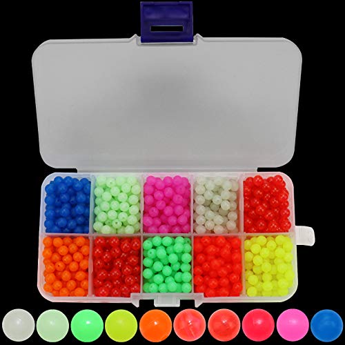 Fishing Beads Assortment - 5mm Plastic Glow Mix (1000 pcs)