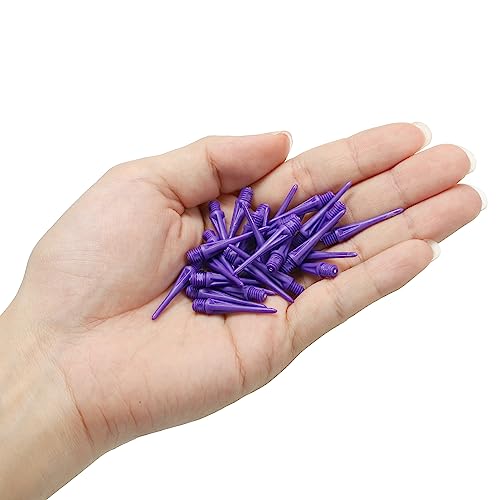 PATIKIL Purple Plastic Dart Tips 2BA Thread Soft Dart Replacement Accessories