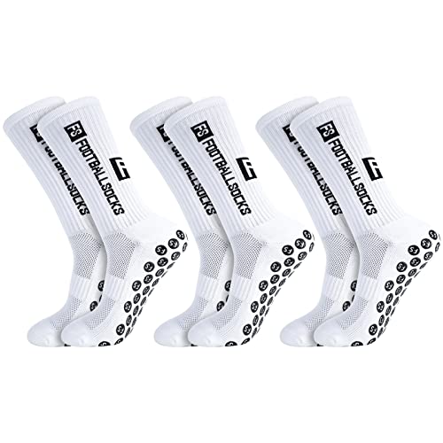 Non Slip Soccer Socks - Athletic & Football Grip Socks for Men & Women