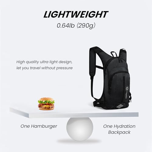 Hydration Pack Backpack with 2L Water Bladder - Black