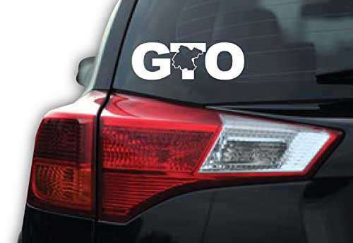 GTO Decal Sticker for Car Window & Laptop - White, 3" x 9"
