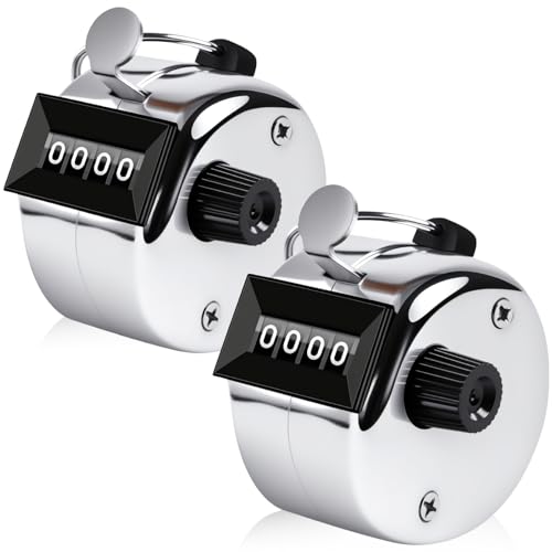 Durable Metal Clicker Counter Set - 2 Pack with 4-Digit Display