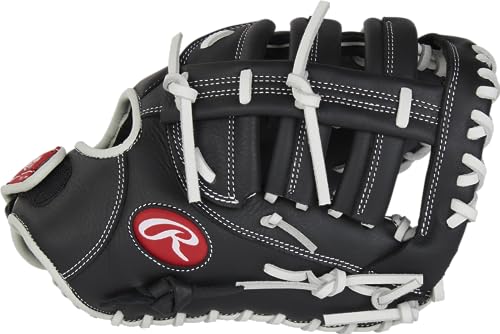 Rawlings 12-Inch Fastpitch Softball First Base Mitt for Female Players – Left Hand Throw, Adjustable Fit, Durable Leather
