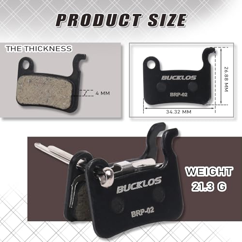 Bike Disc Brake Pads - Resin (2PC) for Zoom & Shimano Deore