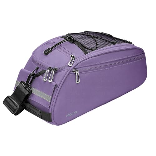 MOSISO Waterproof Bicycle Trunk Bag Pannier Rear Seat Pack - Purple