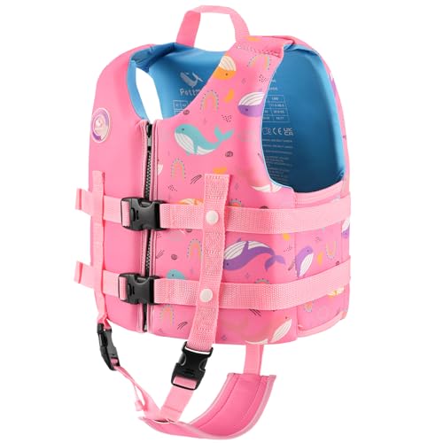 Kids Swim Vest with Adjustable Crotch Strap - Neoprene & EPE Buoyancy Aid