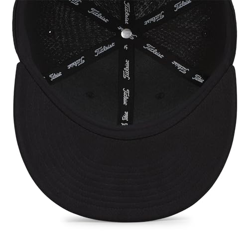 Titleist Men's Tour Elite Flat Bill Golf Hat - One Size Black/White