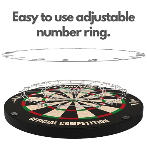 Regulation Dartboard Set with 6 Steel Tip Darts - Shot King