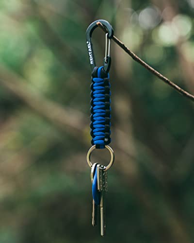 Carabiner Key Chain, Braided Paracord Rope Keychain Clip, Heavy Duty