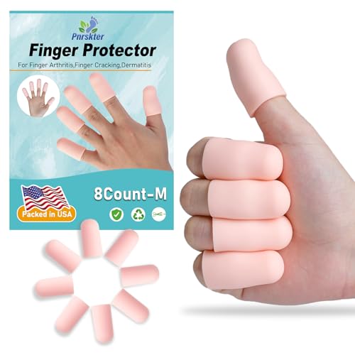 Silicone Finger Protectors - 8 Pcs Medium Gel Finger Cots