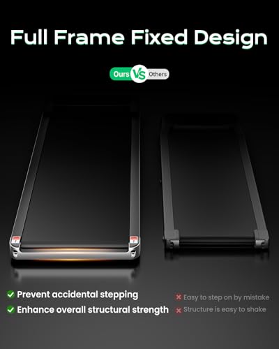 Under Desk Treadmill Walking Pad with Incline - Silver, 265 Lbs Capacity