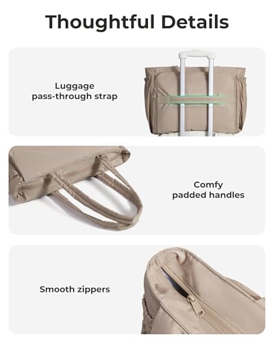 Yoga Pilates Tote Bag for Women - Camel, Lightweight & Waterproof Sling Bag