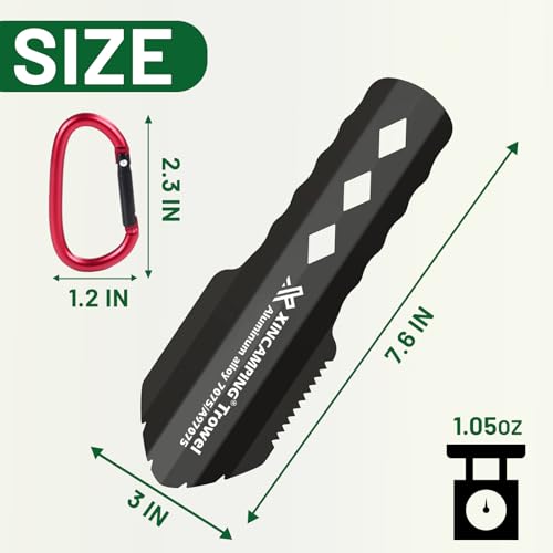 Ultralight Aluminum Backpacking Trowel - Black Grey