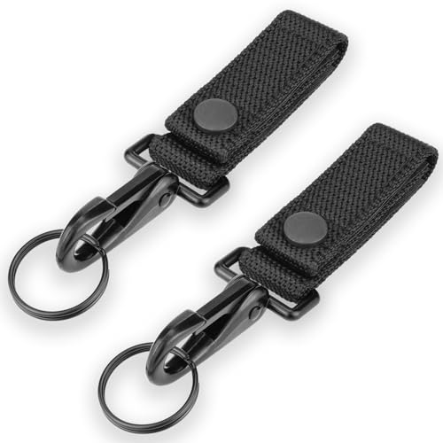 Heavy Duty Belt Keeper Keychain Clip - Nylon Molle Strap for 2¼" Belts