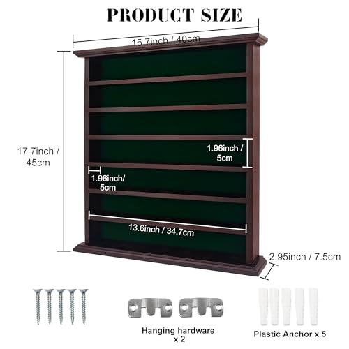 Mahogany Golf Ball Display Case Wall Mounted for 49 Balls – Hodeframe