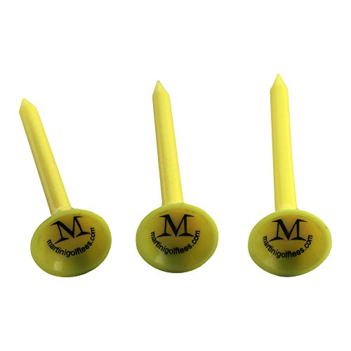 Durable 3-1/4" Plastic Golf Tees - 5-Pack, Yellow