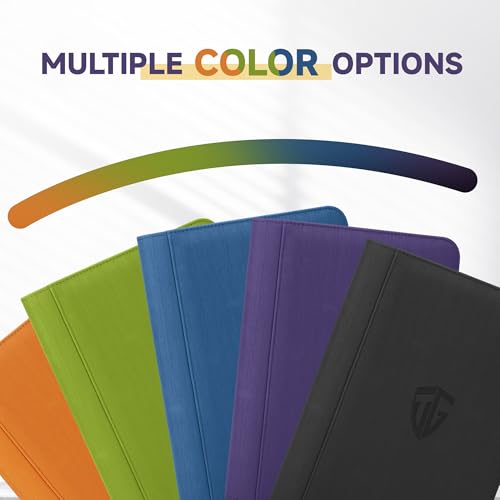4-Pocket Toploader Binder for 3" x 4" Trading Cards - Holds 112 Cards (Black)