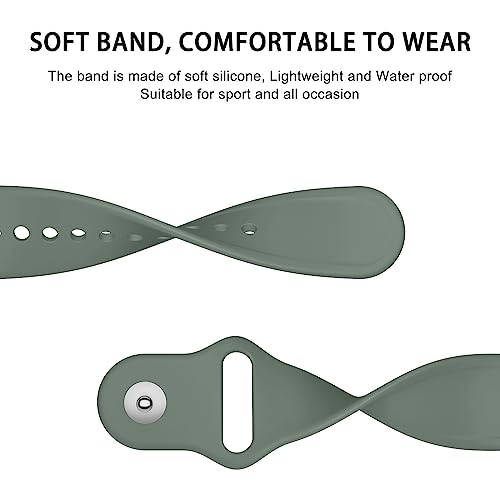 Silicone Sport Band for Fitbit Charge 6 - Cactus Color