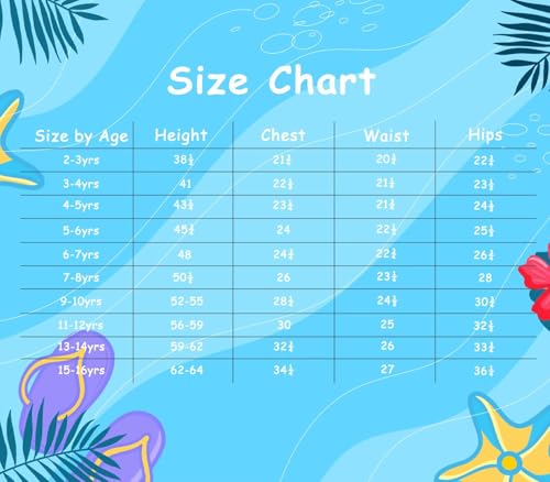 Girls Long Sleeve Swim Shirt Rash Guard - UPF 50+, 12-14 Years Cyan
