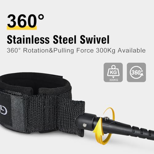 Coiled SUP Leash - 11 FT Lightweight Paddleboard Leash