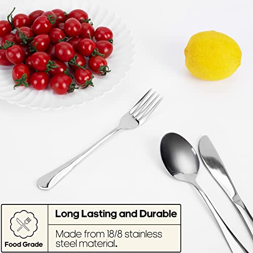 Portable Stainless Steel Travel Utensil Set with Case - Silver