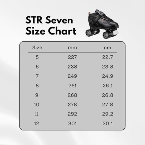 Roller Derby Str Seven Men's Roller Skate, Black/Grey, 9