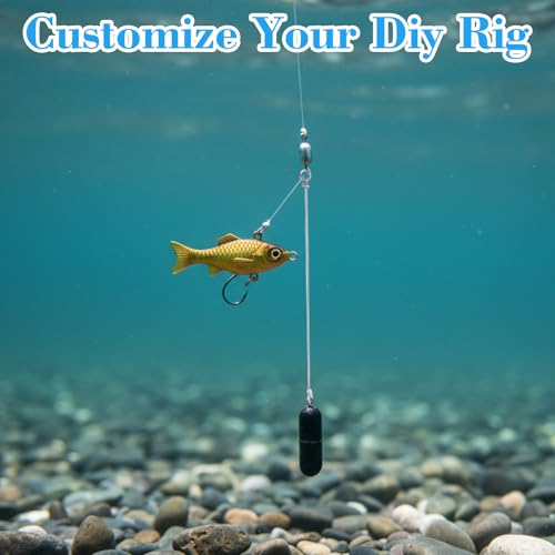100PCS Fishing Wire Spinner - Stainless Steel Lure Making Supplies 0.7x16cm