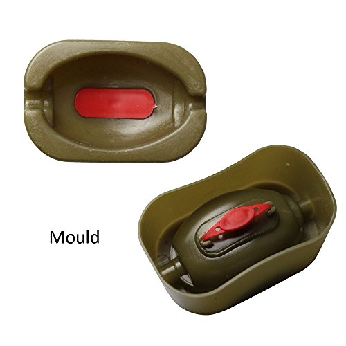 Laxygo Inline Method Feeder Set for Carp Fishing - 30g/40g/50g/60g with Rubber Mould, 4 Feeders + 1 Mould