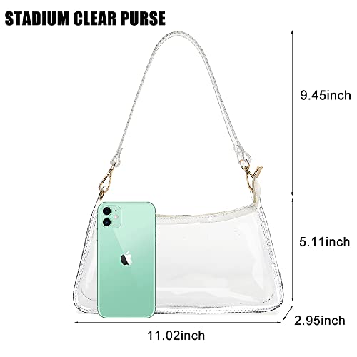 Clear Stadium Approved Purse - Small Crossbody Bag for Women