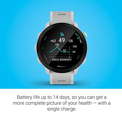 Garmin Forerunner 55 GPS Running Watch - White, Renewed