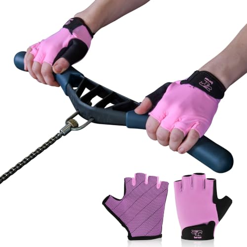 Light Pink Rowing Gloves for Women - Size S (Fits 6.5"-7")