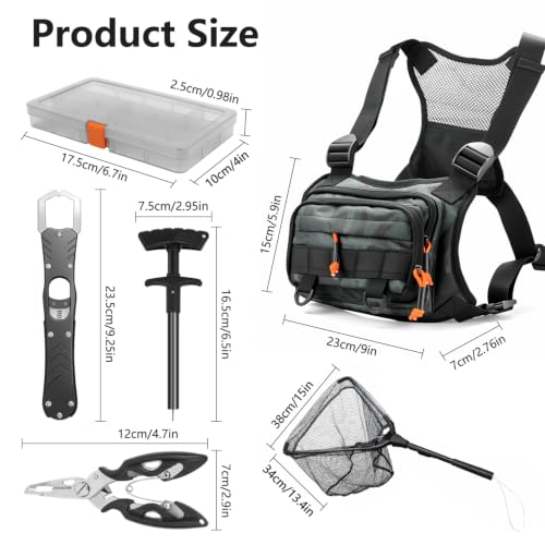 GZZTORES Green All-in-One Fishing Tackle Pack with Tackle Box & Lures