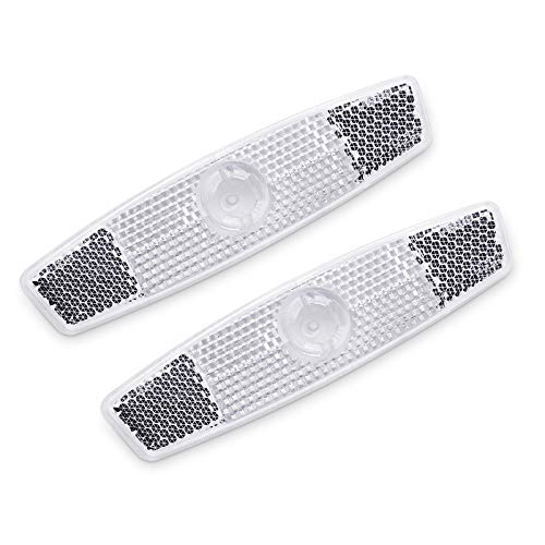 Bicycle Spoke Reflectors for Night Safety - 2pcs White