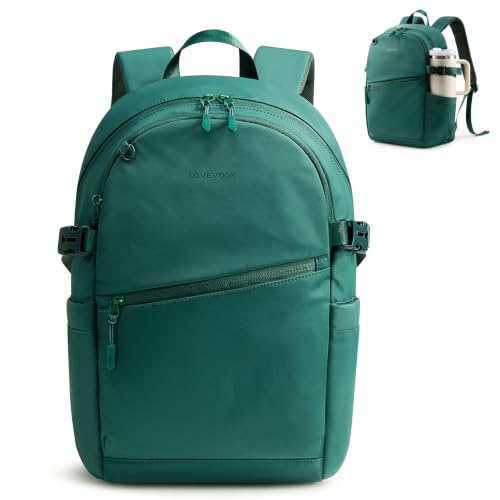 LOVEVOOK Medium 15.6 Inch Forest Green Unisex Casual Backpack for Work & College