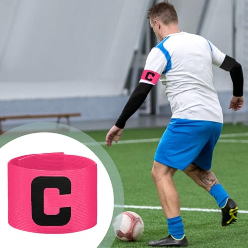 3-Pack Adjustable Captain Armbands - Rose Red Nylon Soccer Gear