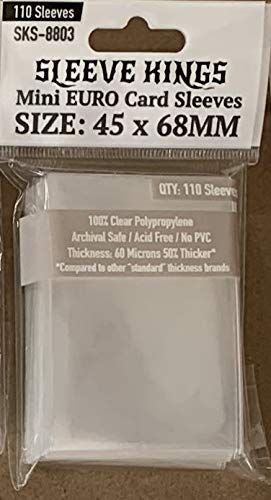 Sleeve Kings Gloomhaven: Jaws of the Lion Card Sleeves Bundle – 6 Packs, 660 Count, 45x68 & 63.5x88mm, Clear, Acid-Free