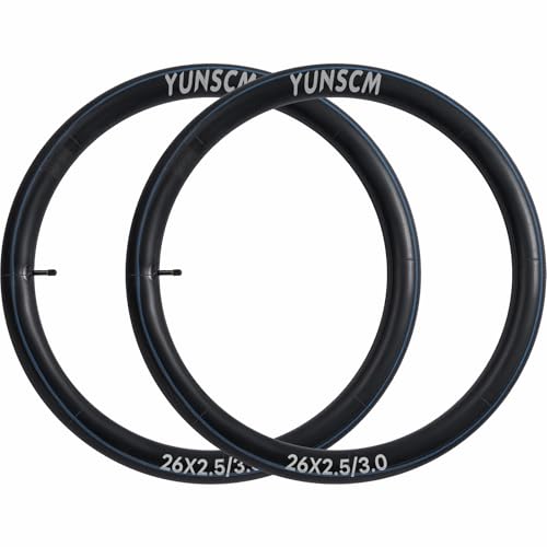YunSCM 26x2.5/3.0 AV32mm Heavy Duty E-Bike Inner Tubes 26" x 3.0" Schrader Valve