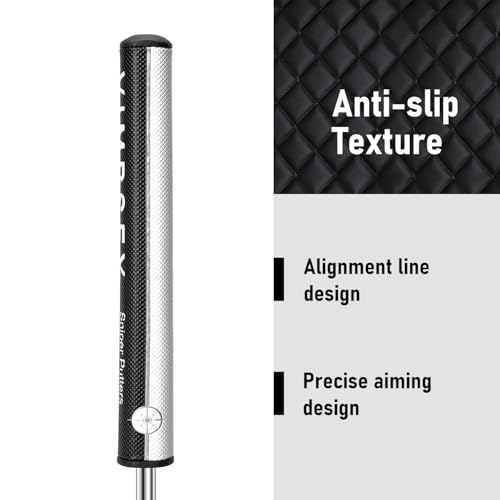 VIMPSEY Golf Putter Grip 3.0 Black-White Round Polyurethane Lightweight
