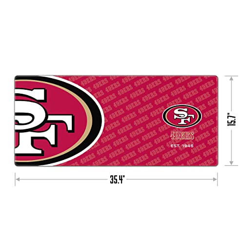 San Francisco 49ers Desk Pad & Metal Street Sign Set - 35.4"x15.7", 4"x15"