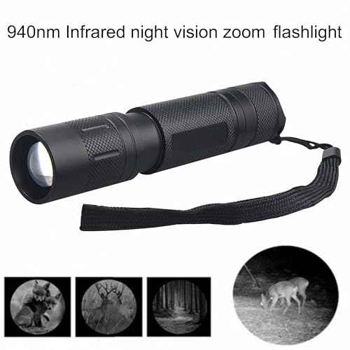 IR Illumilator Flashlight, 940nm Infrared Light Flashlight Used with Night Vision Devices Goggles & Monocular