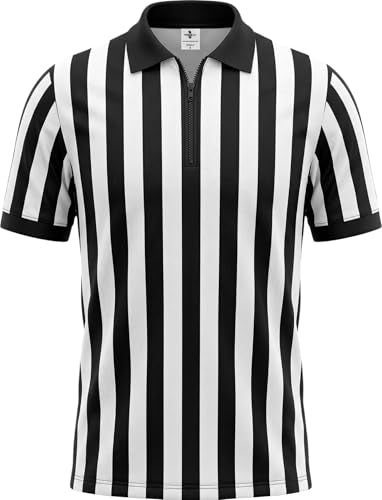 Athletic Fit Referee Shirt for Men - Quarter Zipper, X-Large
