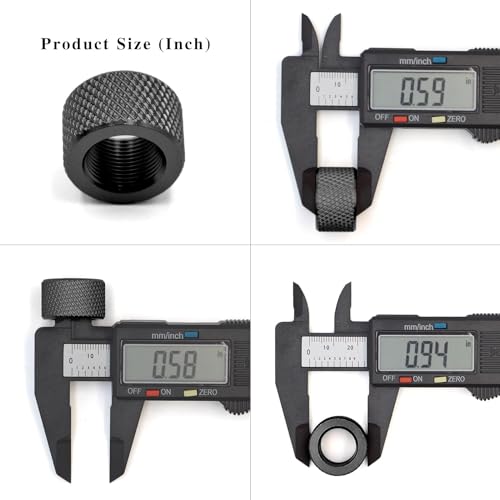 Aluminum Thread Protector 5/8''-24 TPI for Machinery, Durable Black Finish