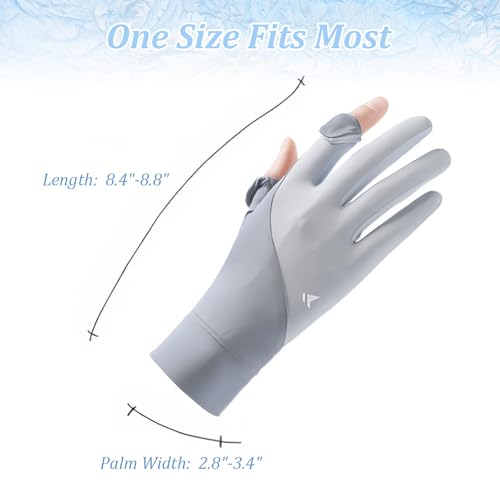Fingerless Sun Gloves for Women - UV Protection UPF 50+ - Black